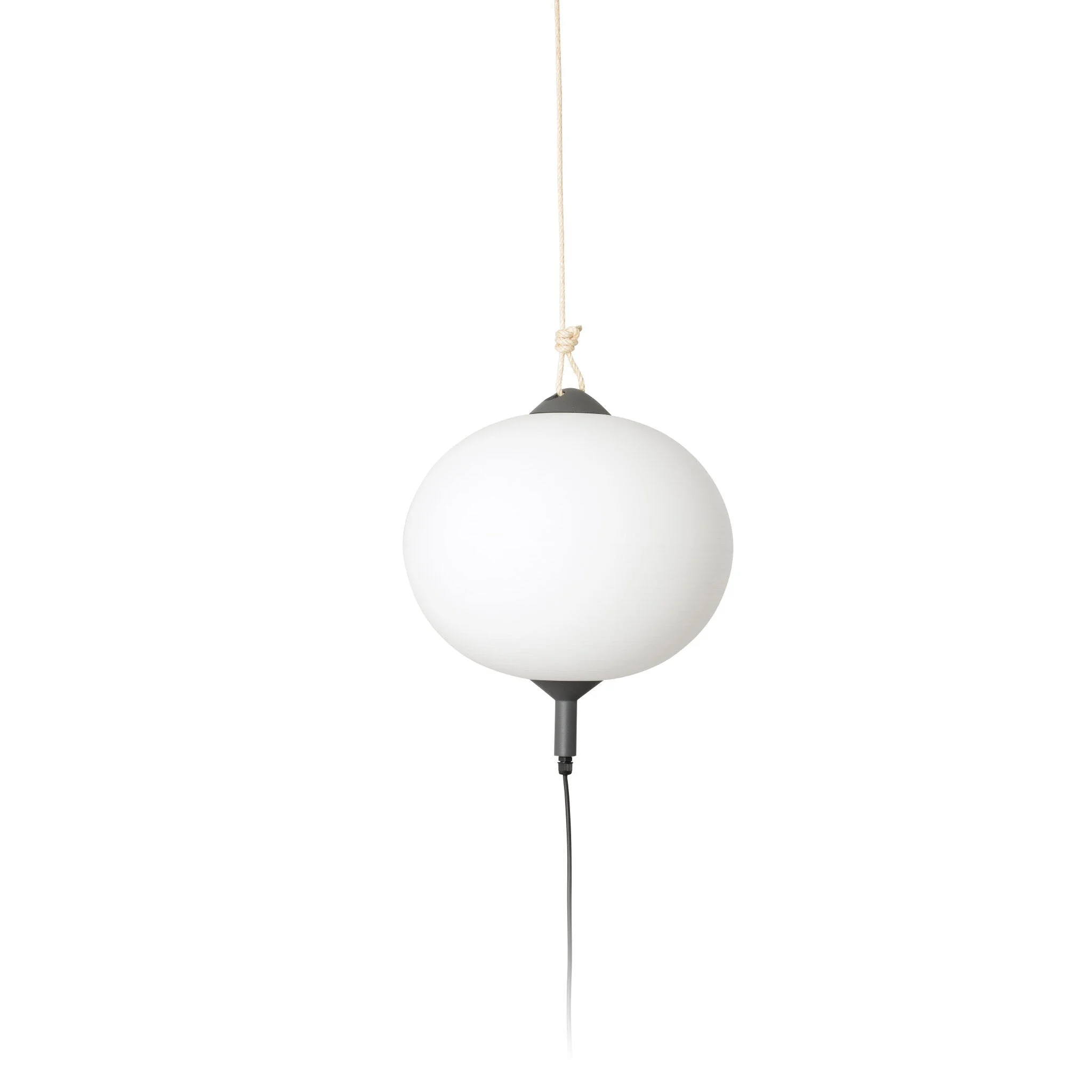 Lámpara colgante de exterior Faro Saigon 79cm E27 LED gris y blanco IP65 R45 out 71584-04