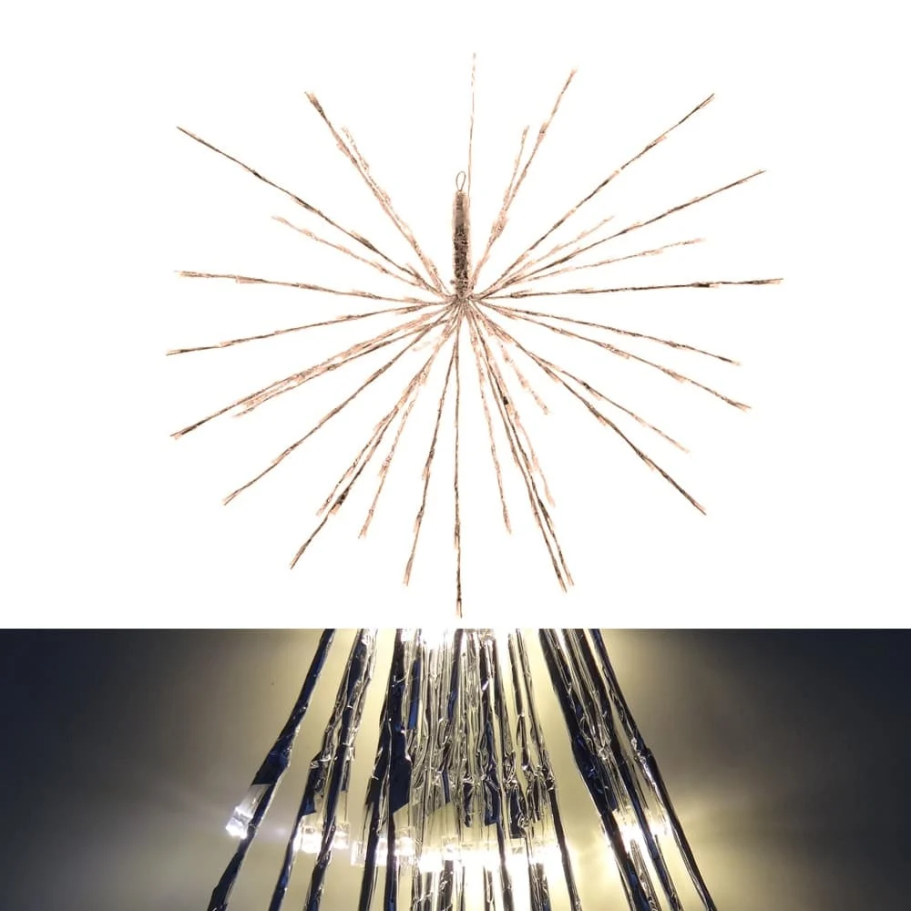Elektro3 navidad Figura LED Con Puntas 45Cm Efecto destello Fijo 72 LEDs Blanco Calido 71691