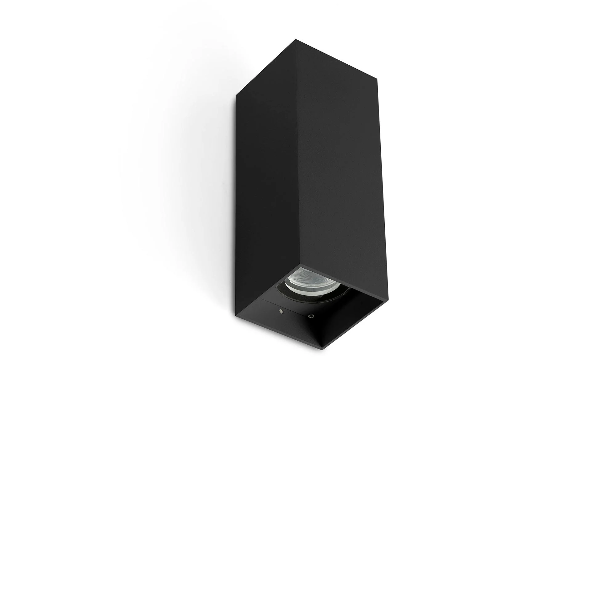 Aplique de exterior Faro Kov 21cm 2 luces LED negro 3000K IP65 22° 23°/23° cuadrado 71793-233