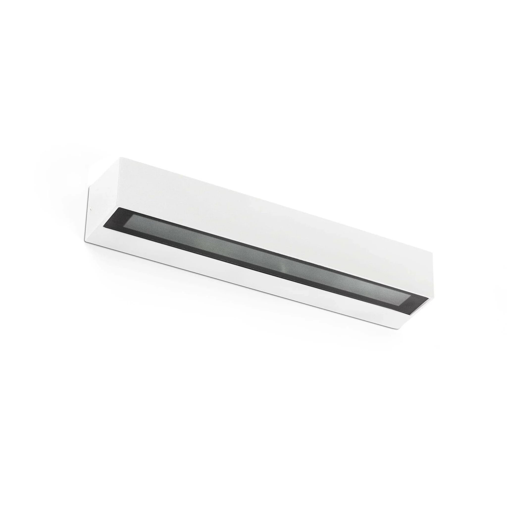 Aplique de exterior Faro Doro LED blanco mate 3000K IP65 prismático 38cm 71903