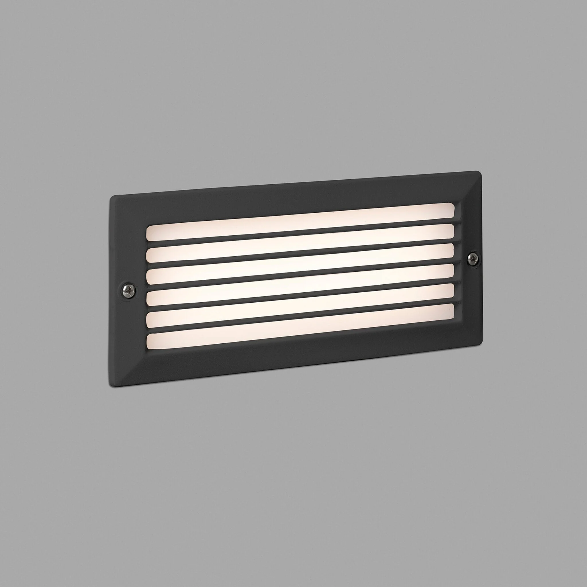 Empotrable de pared exterior Faro Stripe-1 LED gris oscuro 3000K IP54 opal 72095