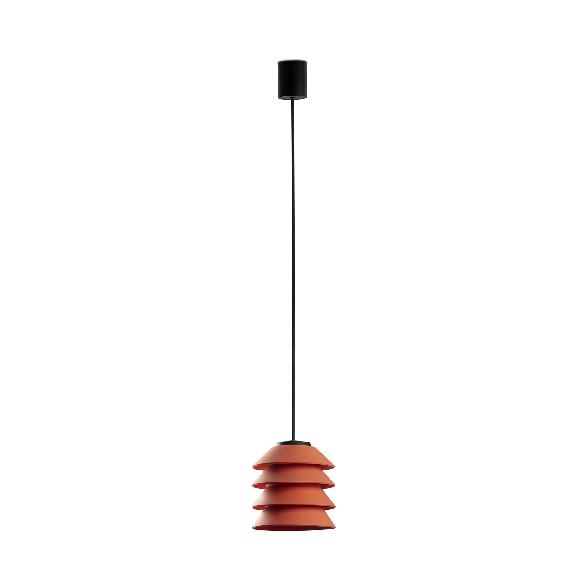 Lámpara colgante de exterior Faro Toba 24cm E27 LED naranja IP65 opal con florón 72126-166