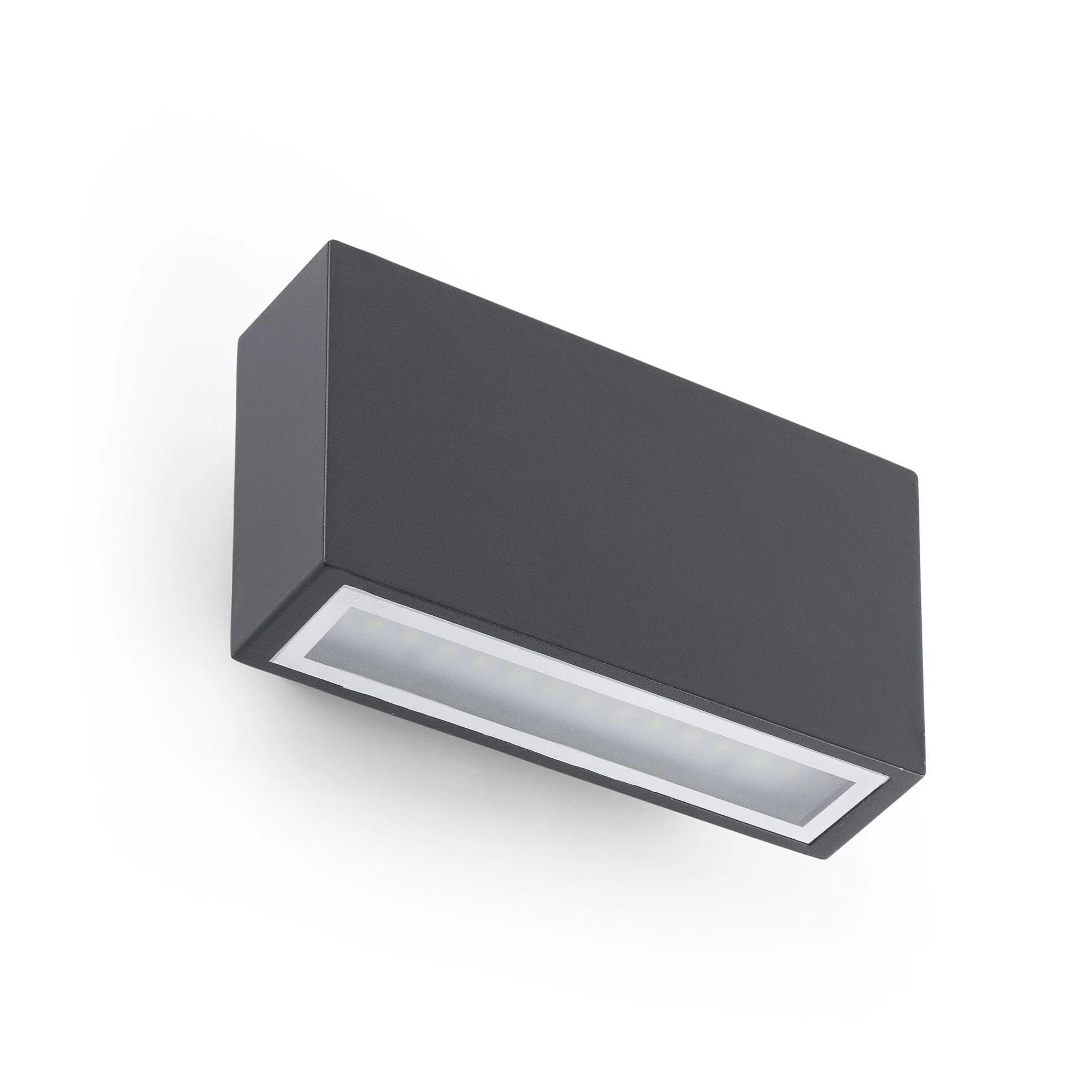 Aplique de exterior Faro Tane 12cm LED gris oscuro 3000K IP44 100° opal 72269