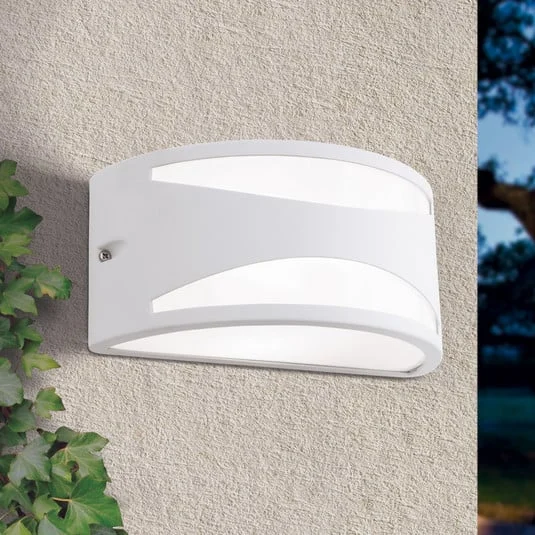 Aplique de exterior Shell, blanco