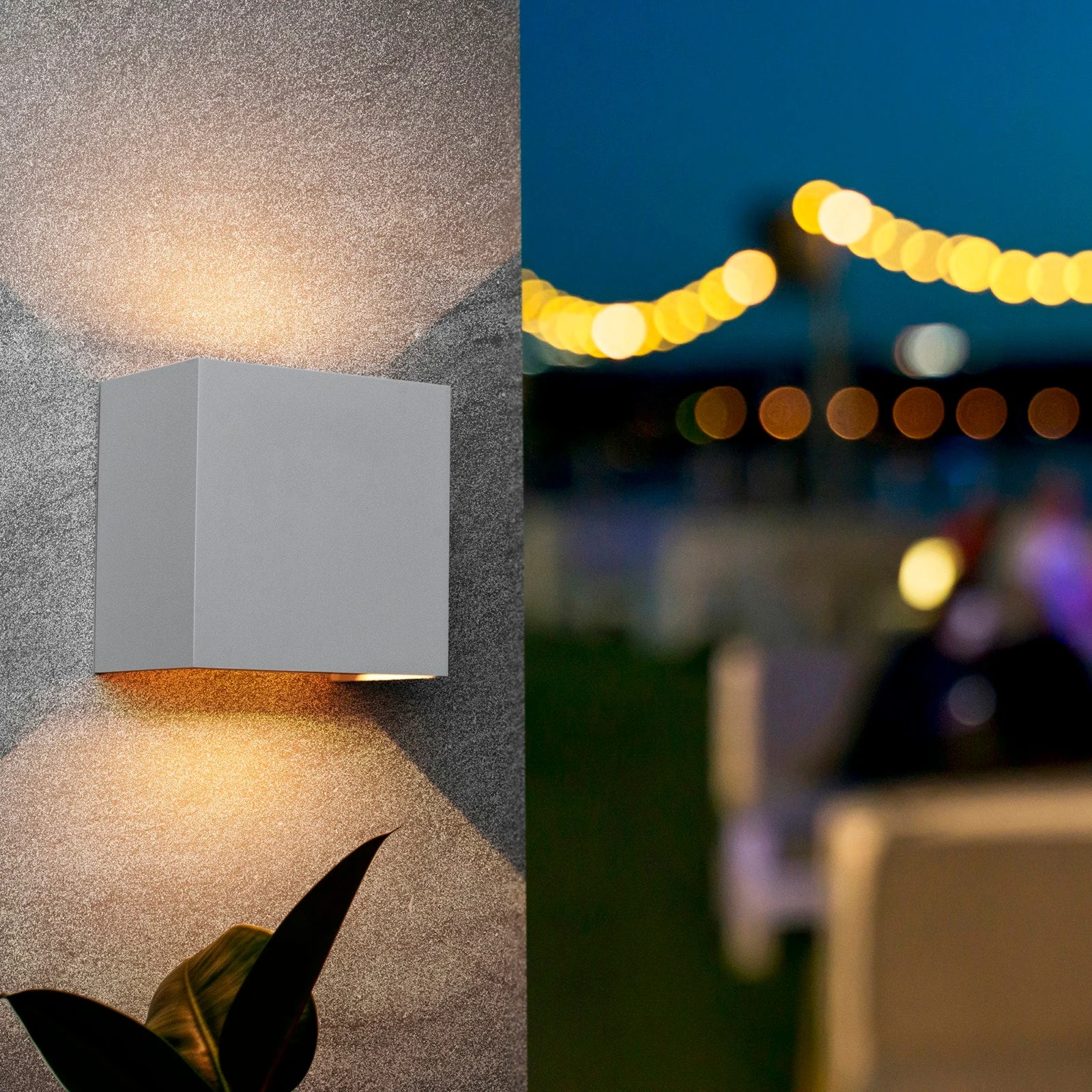 Mantra Davos Xl Aplique exterior LED 2*10W 4000K IP65 beige, blanco 7652