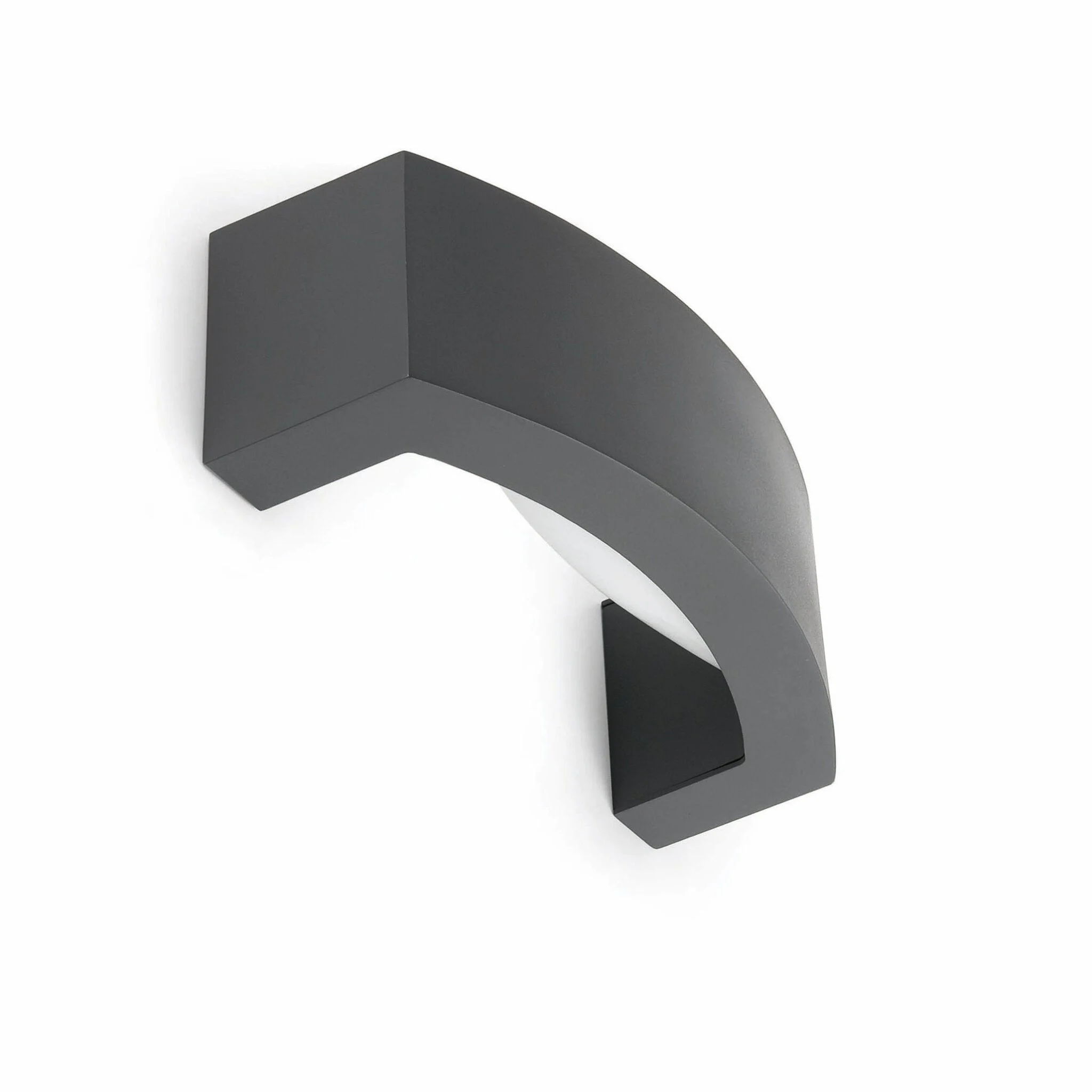 Aplique de exterior Faro Ancora E27 LED gris oscuro IP44 opal 74401