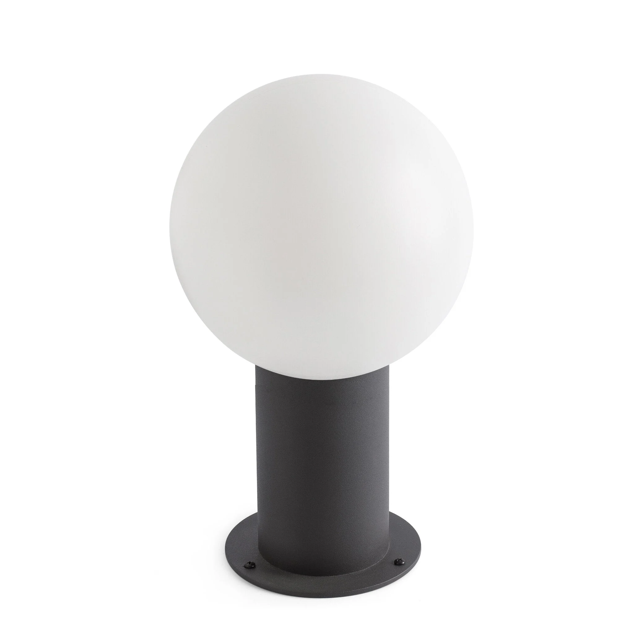 Sobremuro de exterior Faro Moon 30cm E27 LED gris oscuro IP44 opal 74433S-01