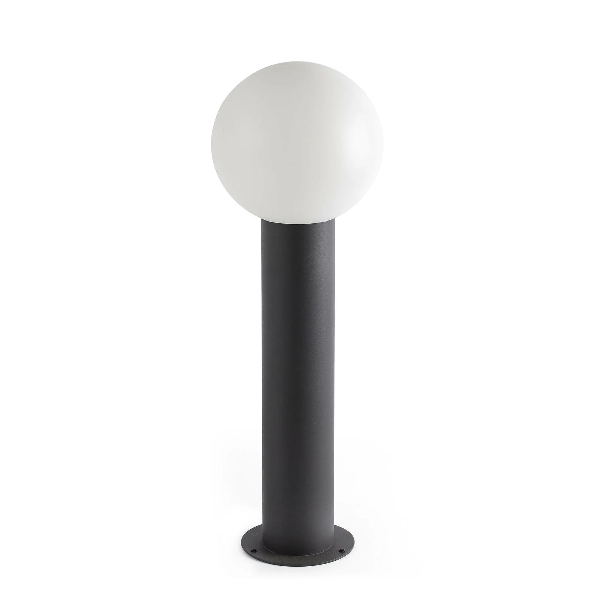 Sobremuro de exterior Faro Moon 61cm E27 LED gris oscuro IP44 opal 74434B-01