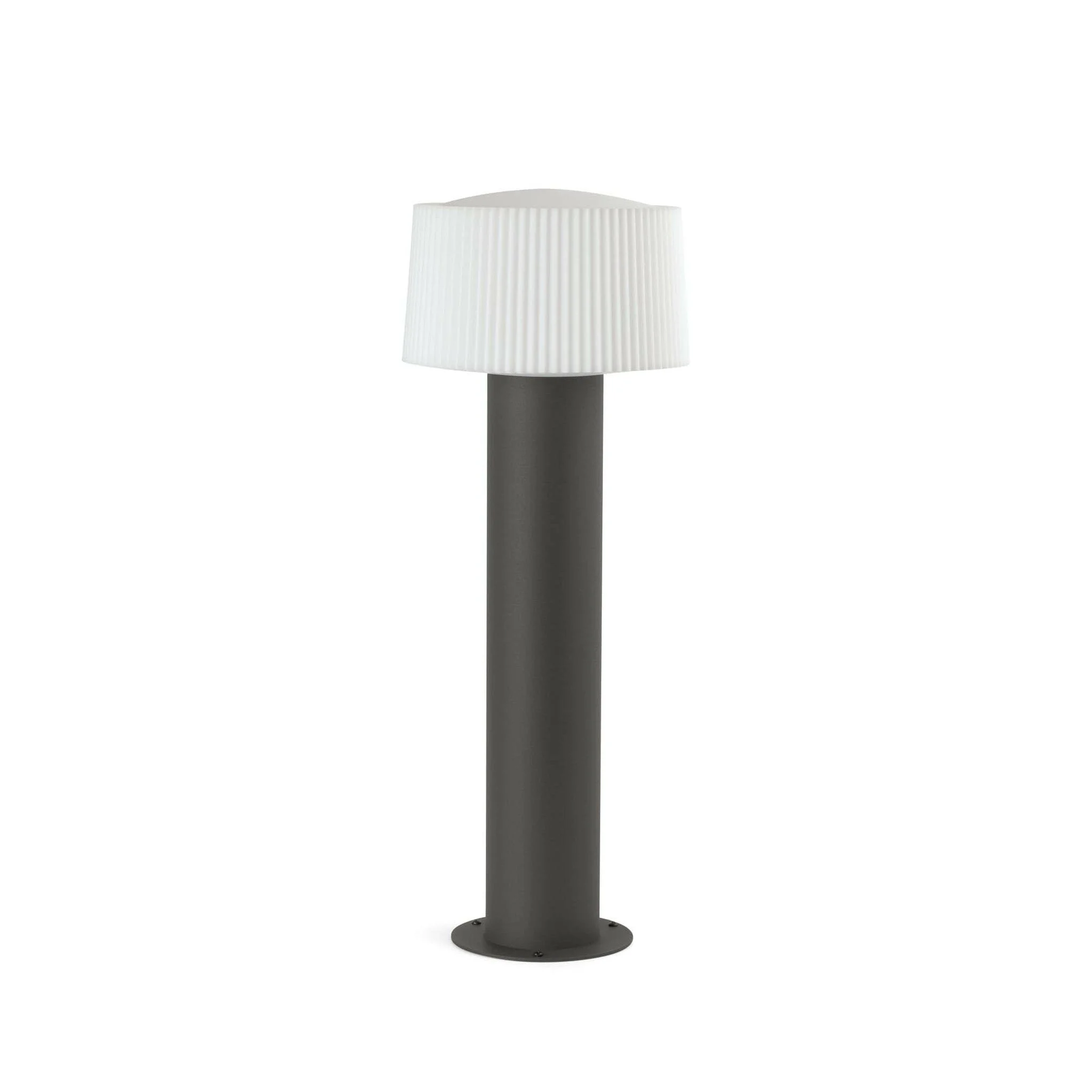 Sobremuro de exterior Faro Muffin 56cm E27 LED gris oscuro IP44 opal 74434B-04