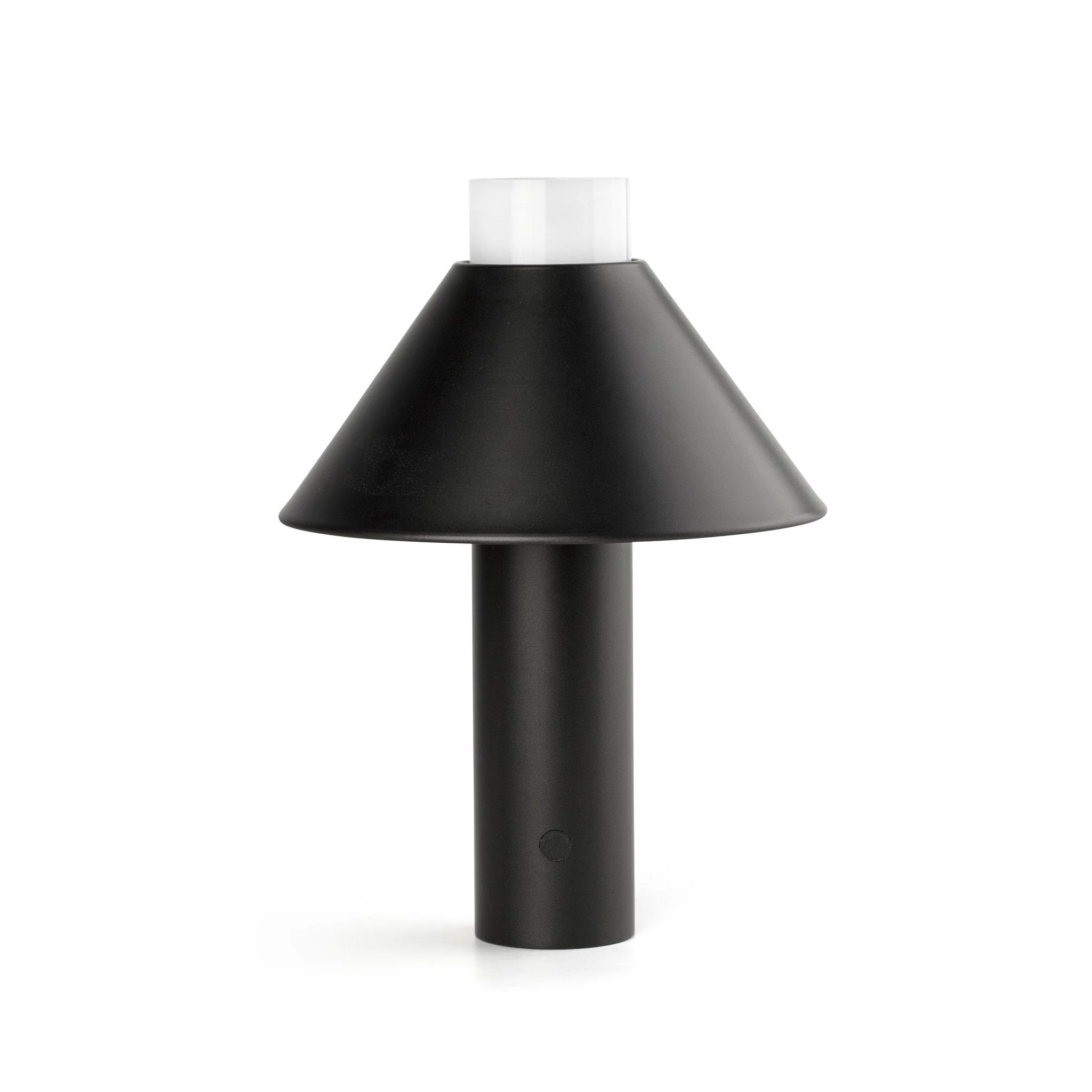 Lámpara de mesa de exterior portátil Faro Fuji 24cm LED negro satinado 2700K IP44 opal 74465