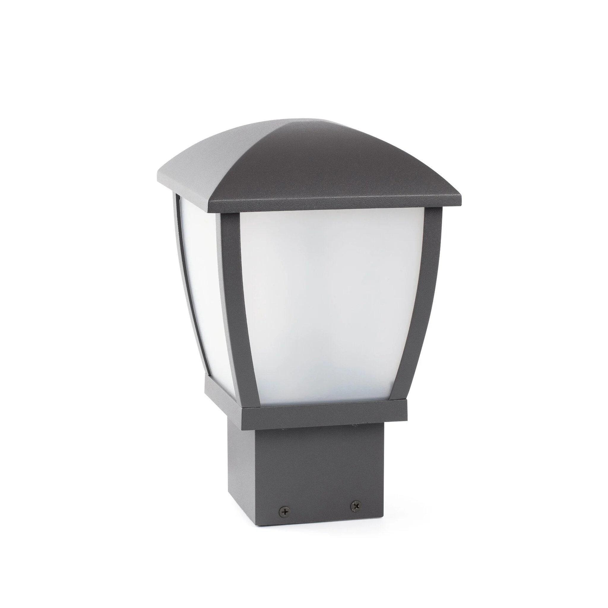Sobremuro de exterior Faro Wilma 27cm E27 LED gris oscuro IP44 opal 74997