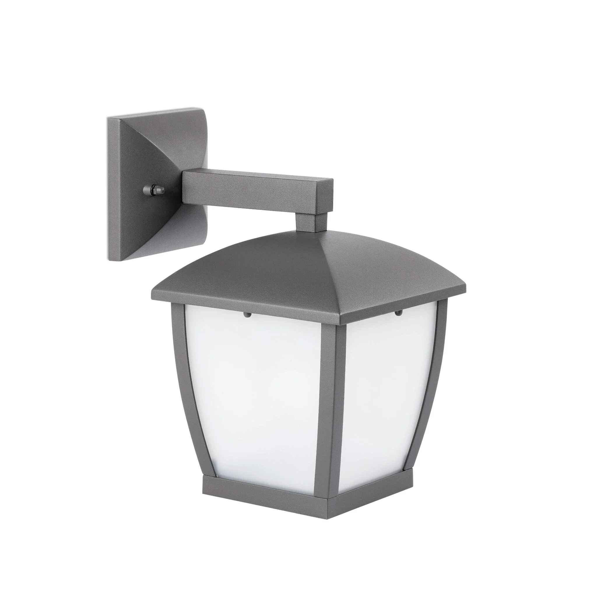 Aplique de exterior Faro Wilma 28cm E27 LED gris oscuro IP44 opal 74998