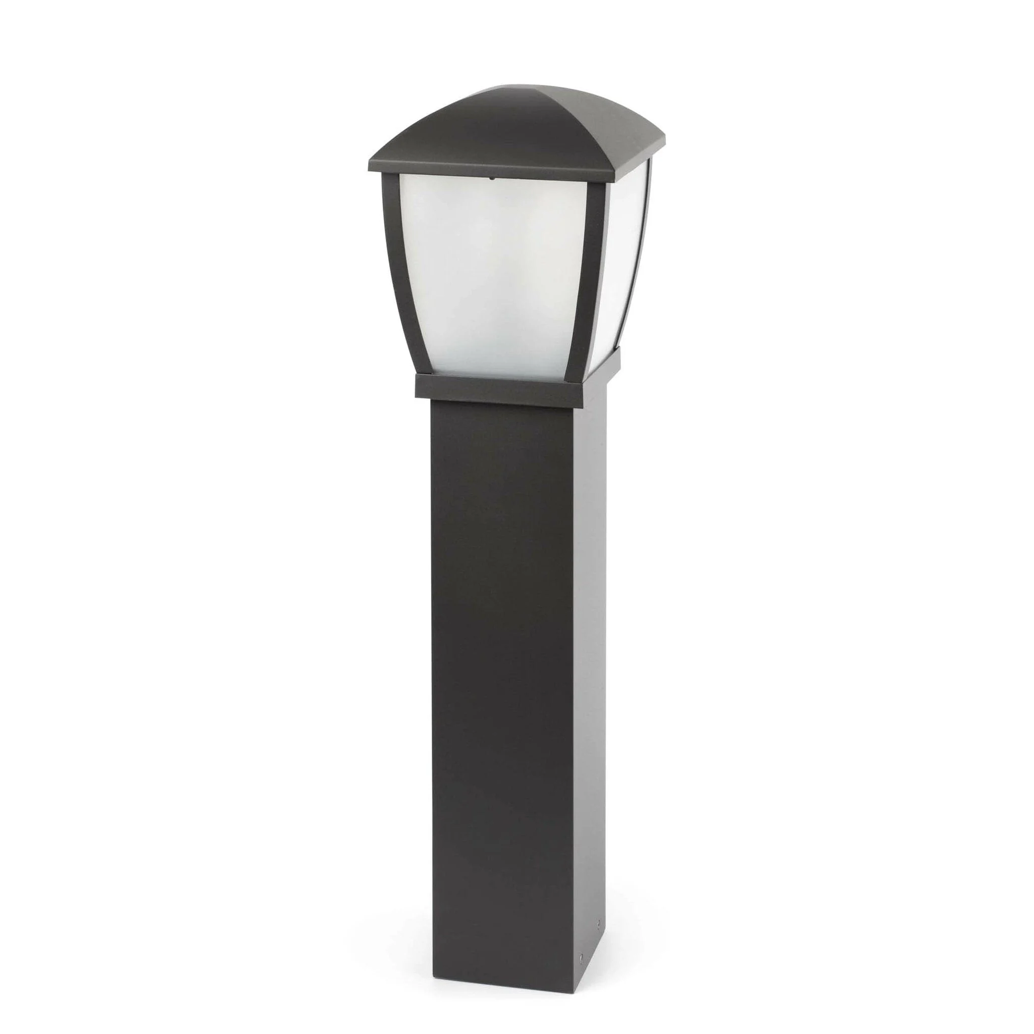 Baliza de exterior Faro Wilma 82cm E27 LED gris oscuro IP44 opal 75003