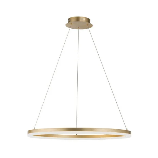 Paul Neuhaus lámpara colgante LED Titus, Ø 80 cm, latón, atenuable