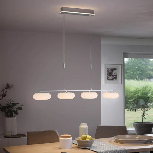 Paul Neuhaus Q-ETIENNE colgante LED, 4 luces