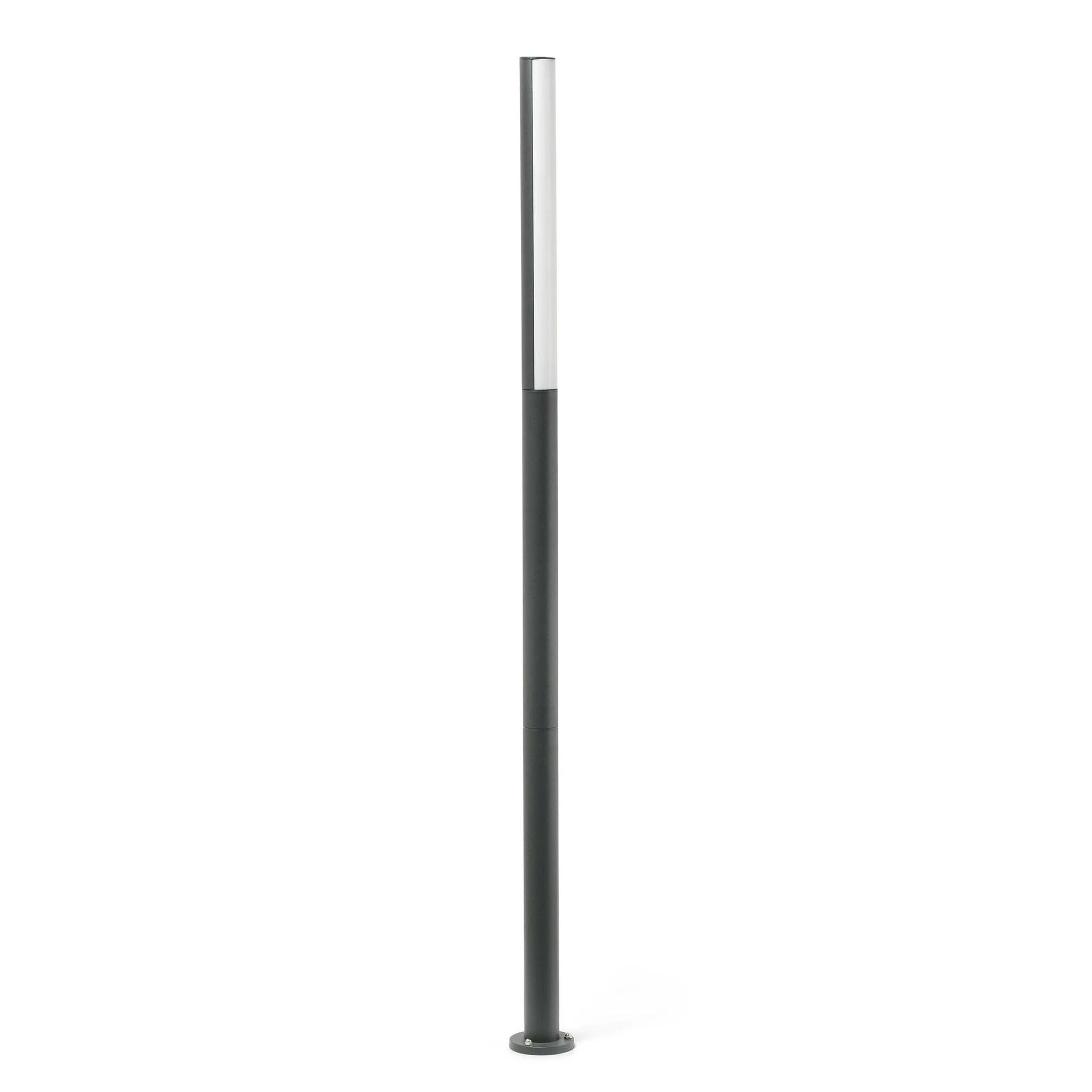 Farola de exterior Faro Beret 180cm LED gris oscuro 4000K IP54 opal 75524