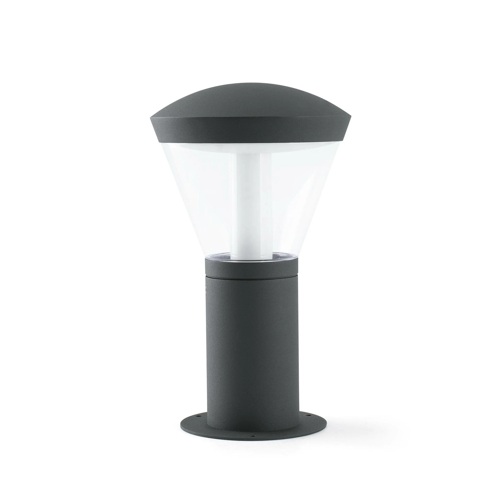 Baliza de exterior sobremuro Faro Shelby 33cm LED gris oscuro 3000K IP65 75537