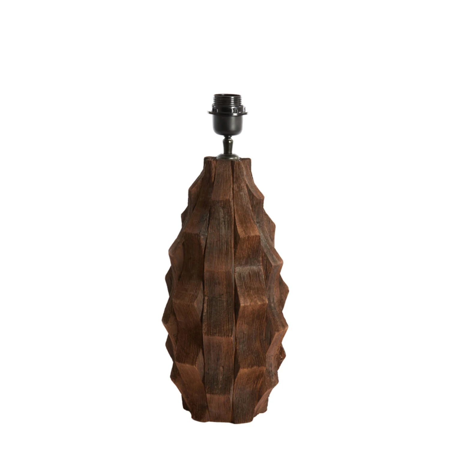 Diseño geométrico base de lámpara de madera Light & Living Takabe