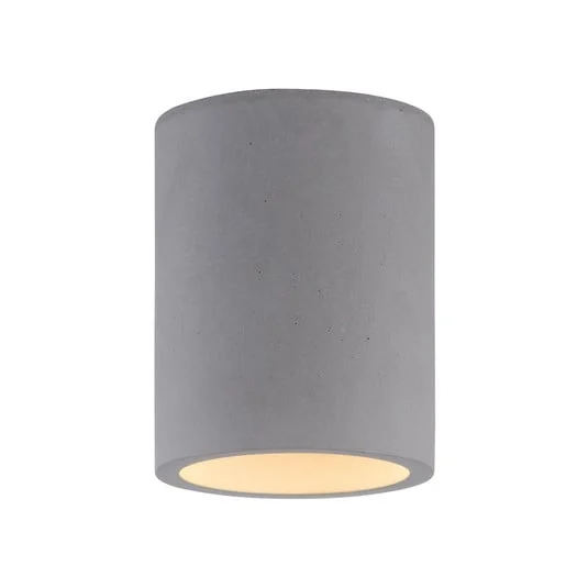 Paul Neuhaus Lámpara de techo Eton, gris, hormigón, Ø 11 cm, GU10