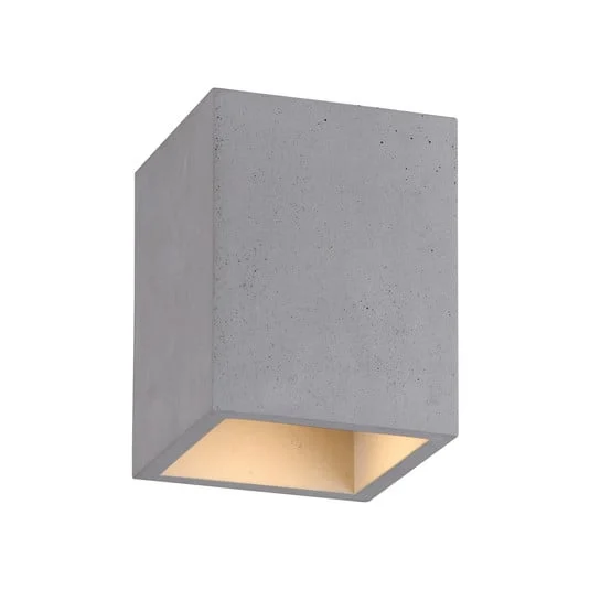 Paul Neuhaus lámpara de techo Eton, gris, hormigón, 11cm x 11cm, G9