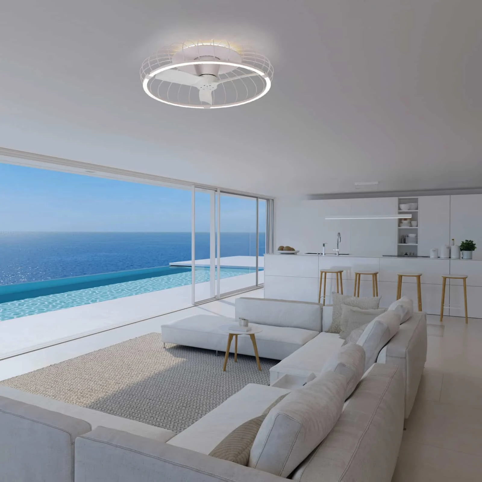 Mantra Nature Plafón LED Ventilador blanco 7807