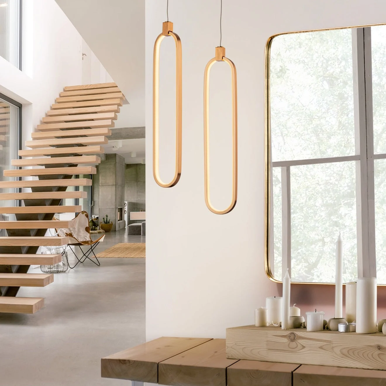 Lámpara de techo colgante Schuller Colette 1 luz oro rosa 3000K