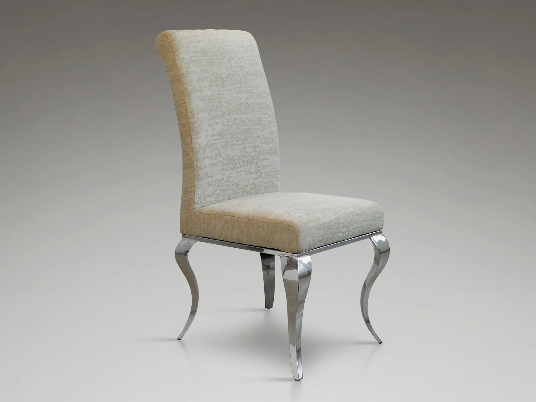 Silla Schuller Barroque beige acero inoxidable 48x103cm