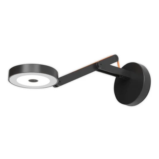String W0 Aplique de Pared DTW Matt Black/Orange - Rotaliana