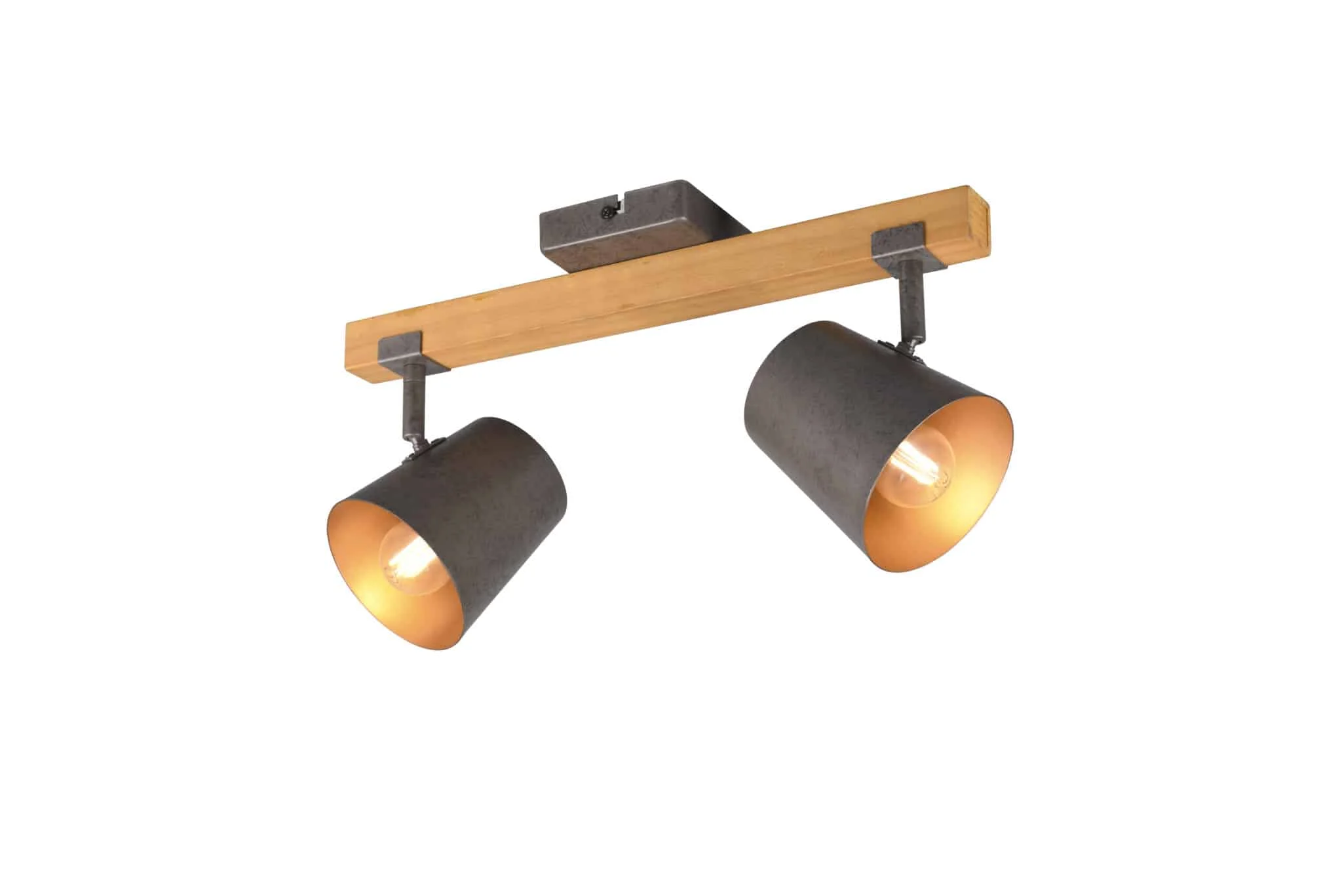 Foco Trio Bell 2 luces níquel antiguo 42,5cm 8