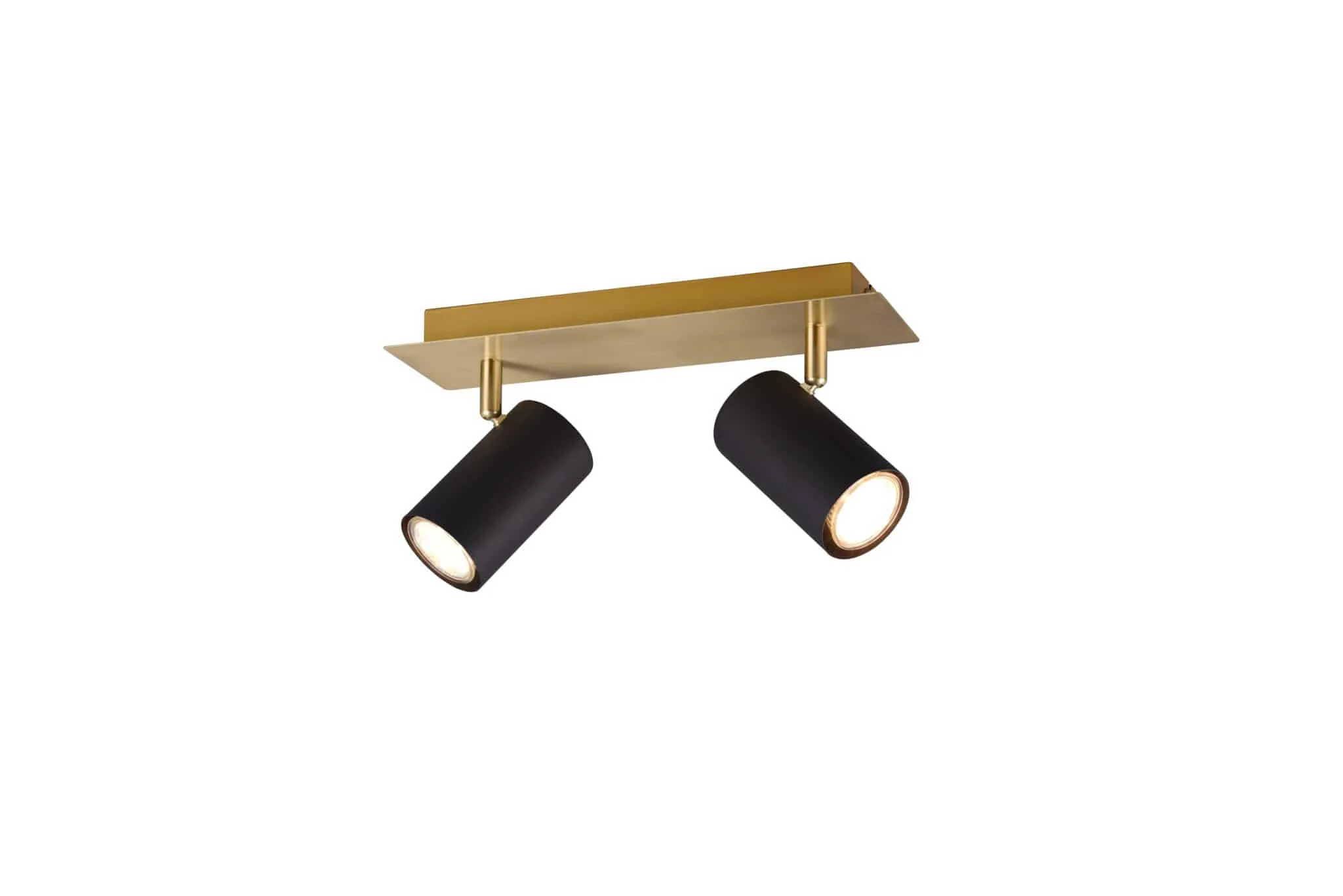 Foco Trio Marley 2 luces negro y dorado 8