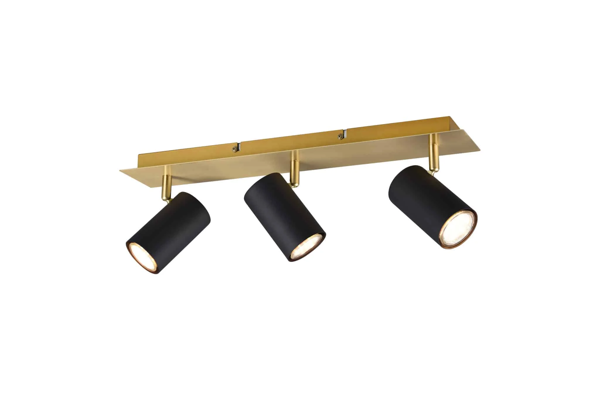 Foco Trio Marley 3 luces negro y dorado 48cm 8