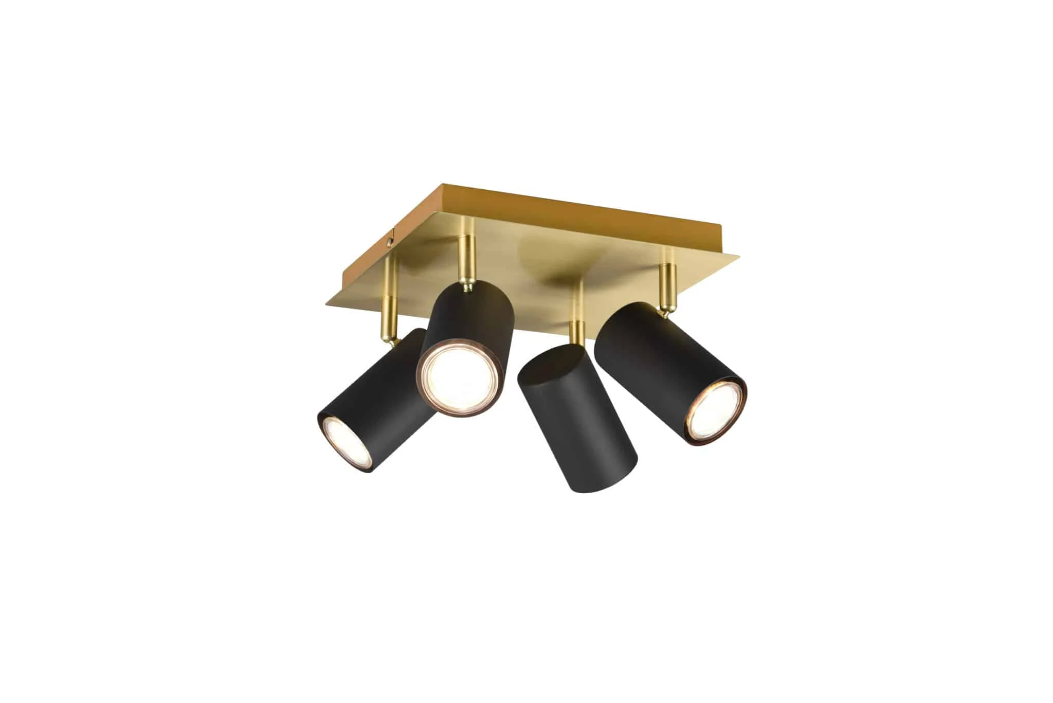 Trio Marley Foco de metal negro y dorado 8