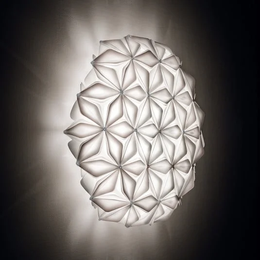 Plafón Slamp La Vie L, ancho 71 cm, blanco