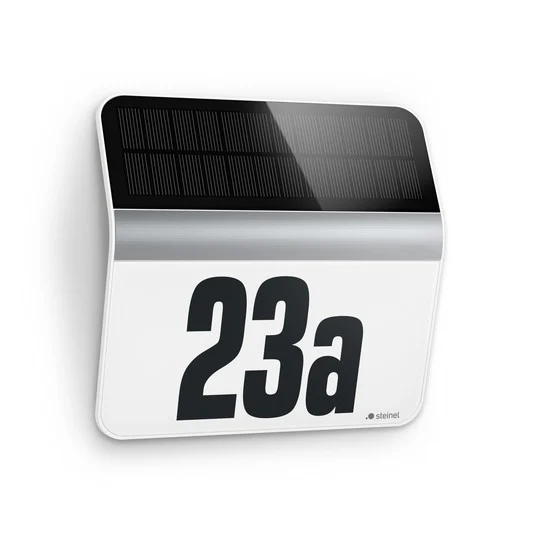 STEINEL XSolar LH-N Lámpara LED para números de casa, acero inoxidable