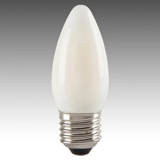 Bombilla vela LED E27 4,5W 827 satinado