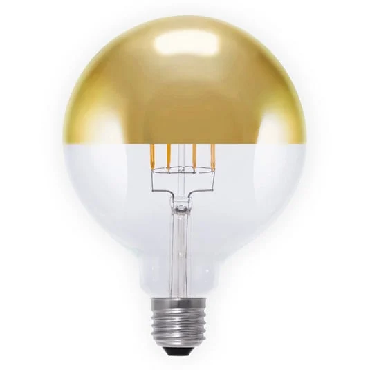 Bombilla espejo LED E27 7W oro