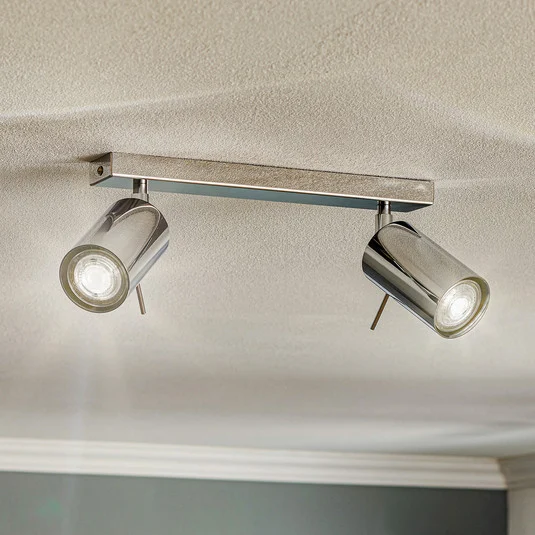 Downlight redondo, cromado, 2 luces