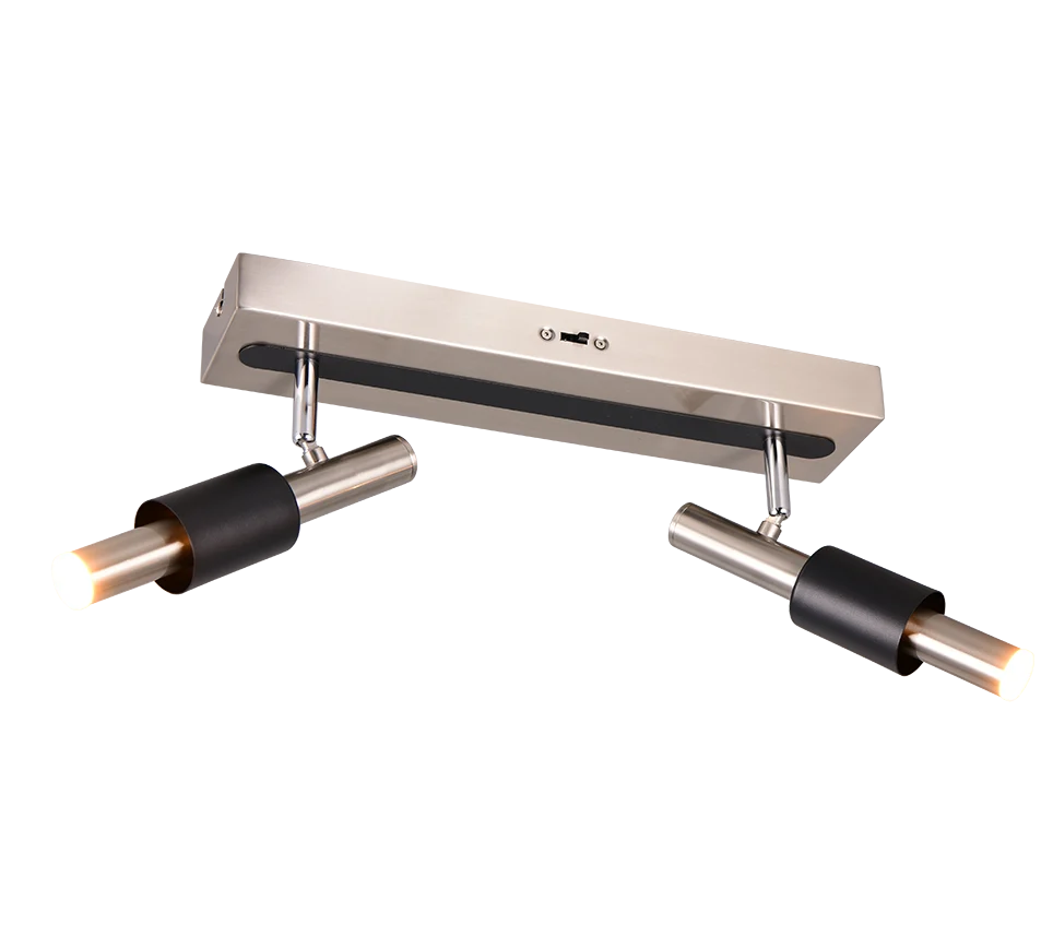 Foco de techo Ikaris Trio níquel mate 2 luces LED 4W 855310207