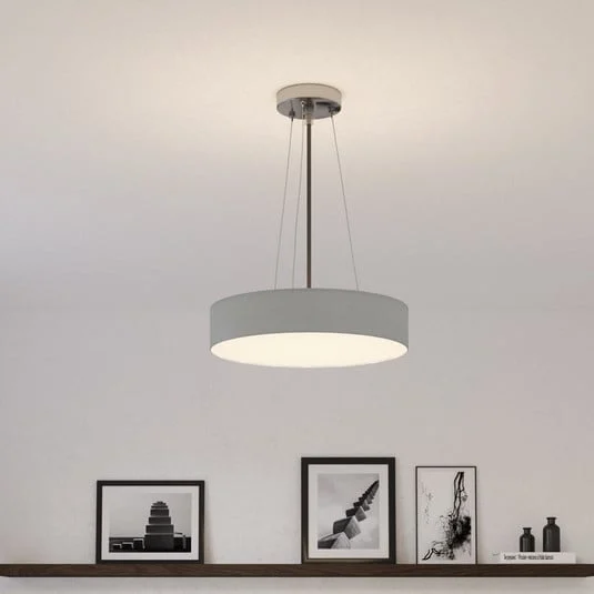 Plafón Mia, gris, Ø 50 cm