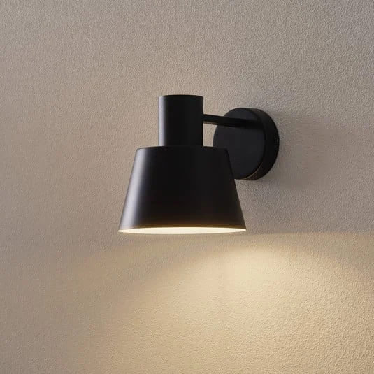 Aplique de pared Dunka de metal, 1 luz, negro