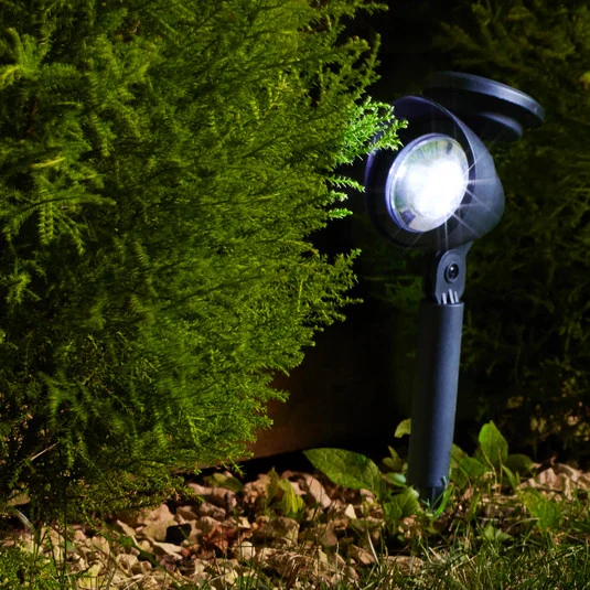 Foco LED solar con pica Prima, juego de 4, IP44
