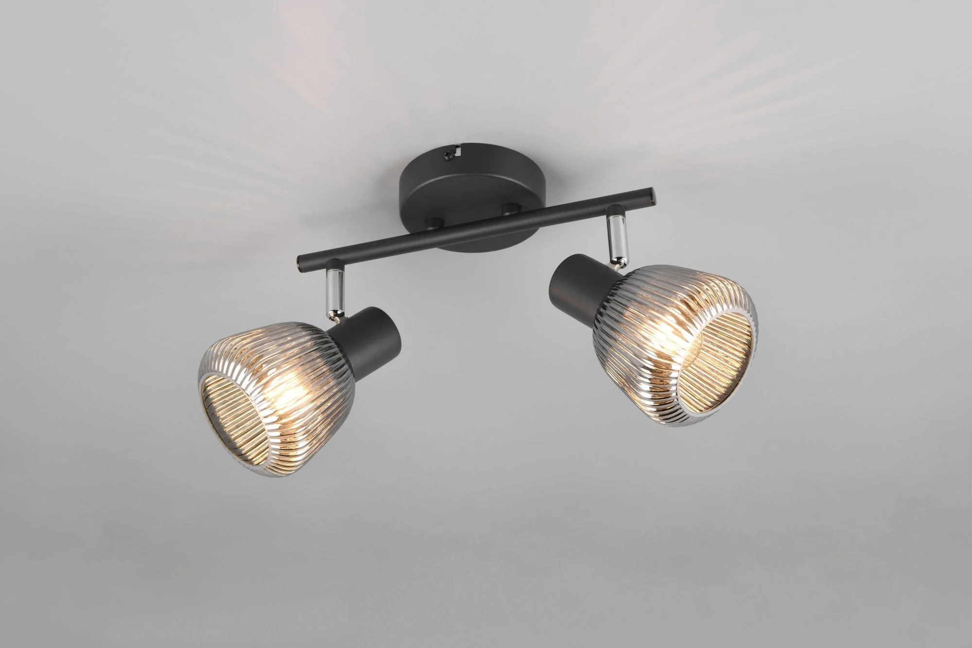 Foco Trio Tarifa 2 luces negro mate 10cm 862800232
