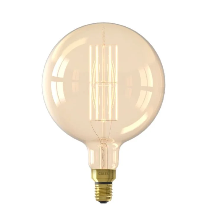 Calex XXL Mega Lumen alto Oro Globe LED E27 G125 Con Filamento 3W 250lm- 821 Luz Muy Cálida | Regulable