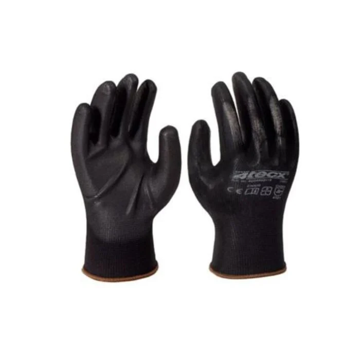 4Tecx Guantes PU Negro L - 3 pars
