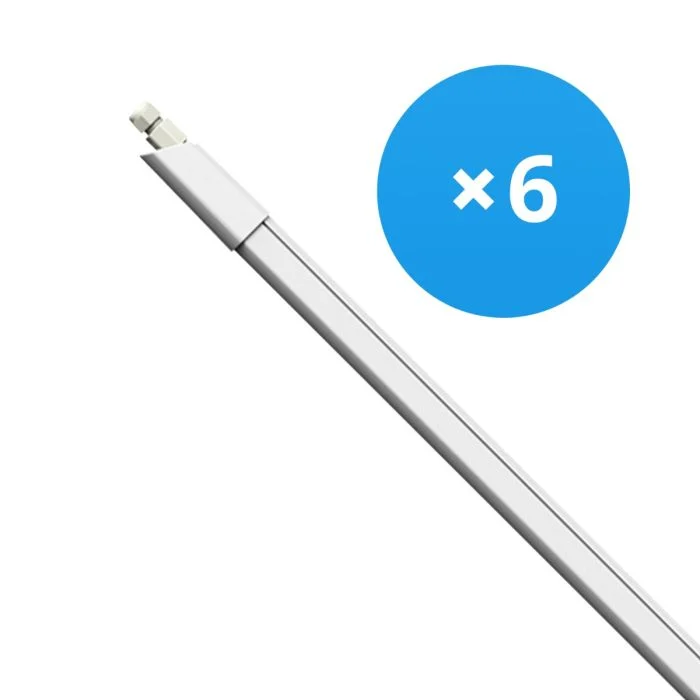Multipack 6x Bright Choice Pantalla LED Estanca 50W 5500lm - 840 Blanco Frio | 150cm