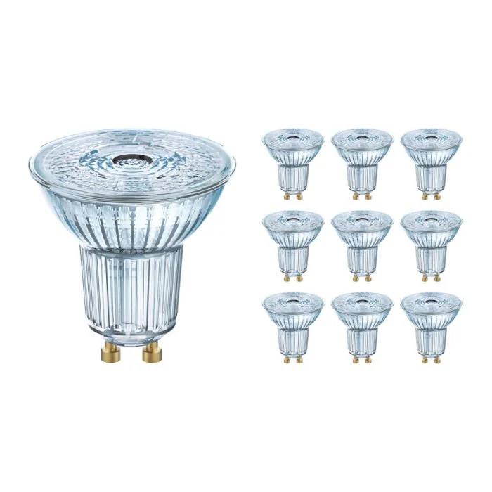 Multipack 10x Ledvance Performance Foco LED Reflector GU10 PAR16 8.3W 575lm 60D - 930 Luz Cálida | Mejor reproducción de color - Regulable - Reemplazo 80W