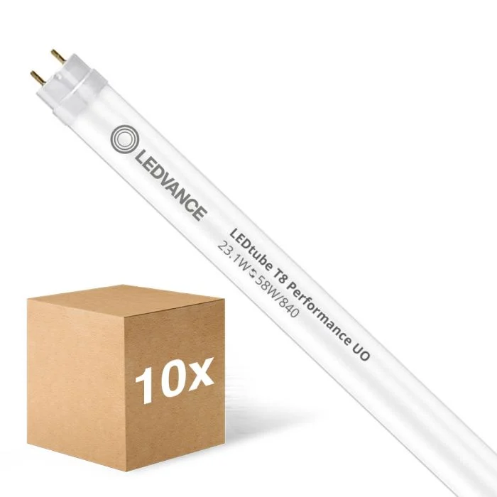 Multipack 10x Ledvance Tubo LED T8 Performance (EM/Mains) Ultra Output 23.1W 3700lm - 840 Blanco Frio | 150cm - Reemplazo 58W