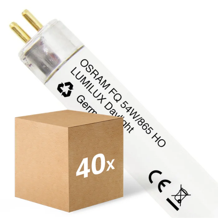 Multipack 40x Osram Lumilux T5 FQ HO 54W - 830 Luz Cálida | 115cm - UNV1
