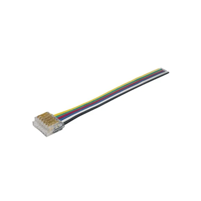 Noxion Tiras LED Naga - Tiras to Cable 15cm Conector - single use (6pin/RGB+Dual Blanco/12mm)