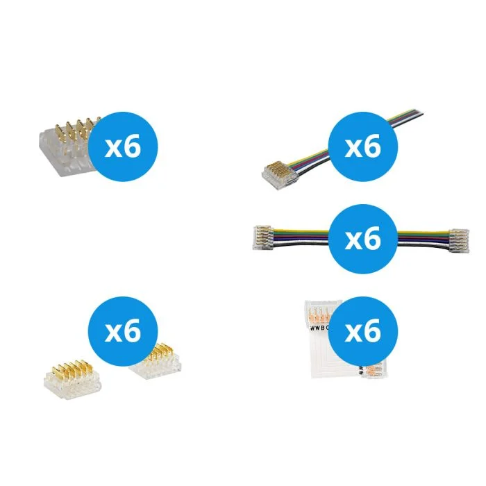 Noxion Tiras LED Naga - Conector RGB+Dual Blanco 12mm - Medio 30pcs